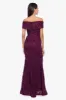 "Jill" Off The Shoulder Long Lace Dress sold by Xscape