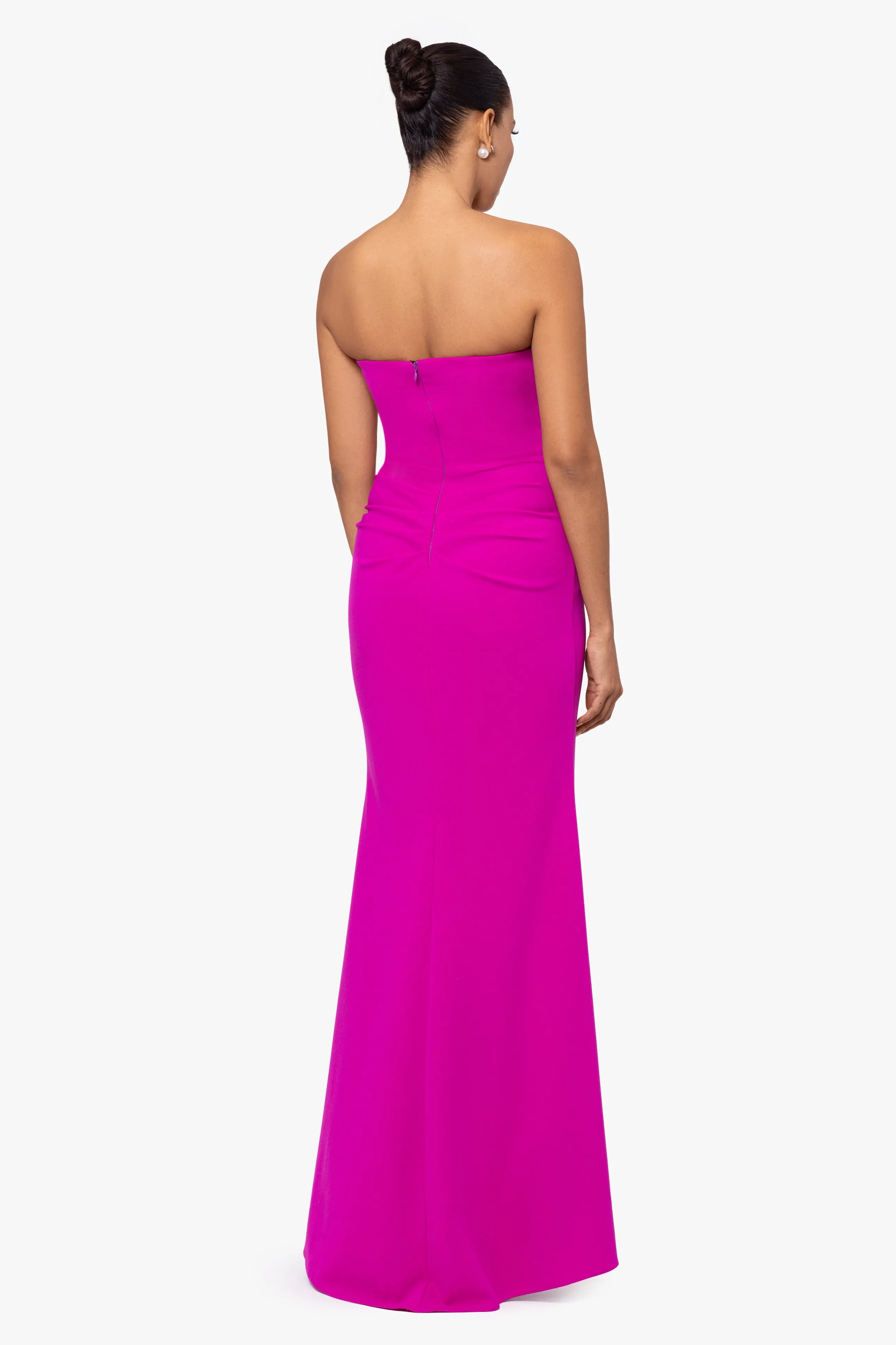 "Davina" Scuba Crepe Bustier Floor Length Dress sold by Xscape product image thumbnail 2