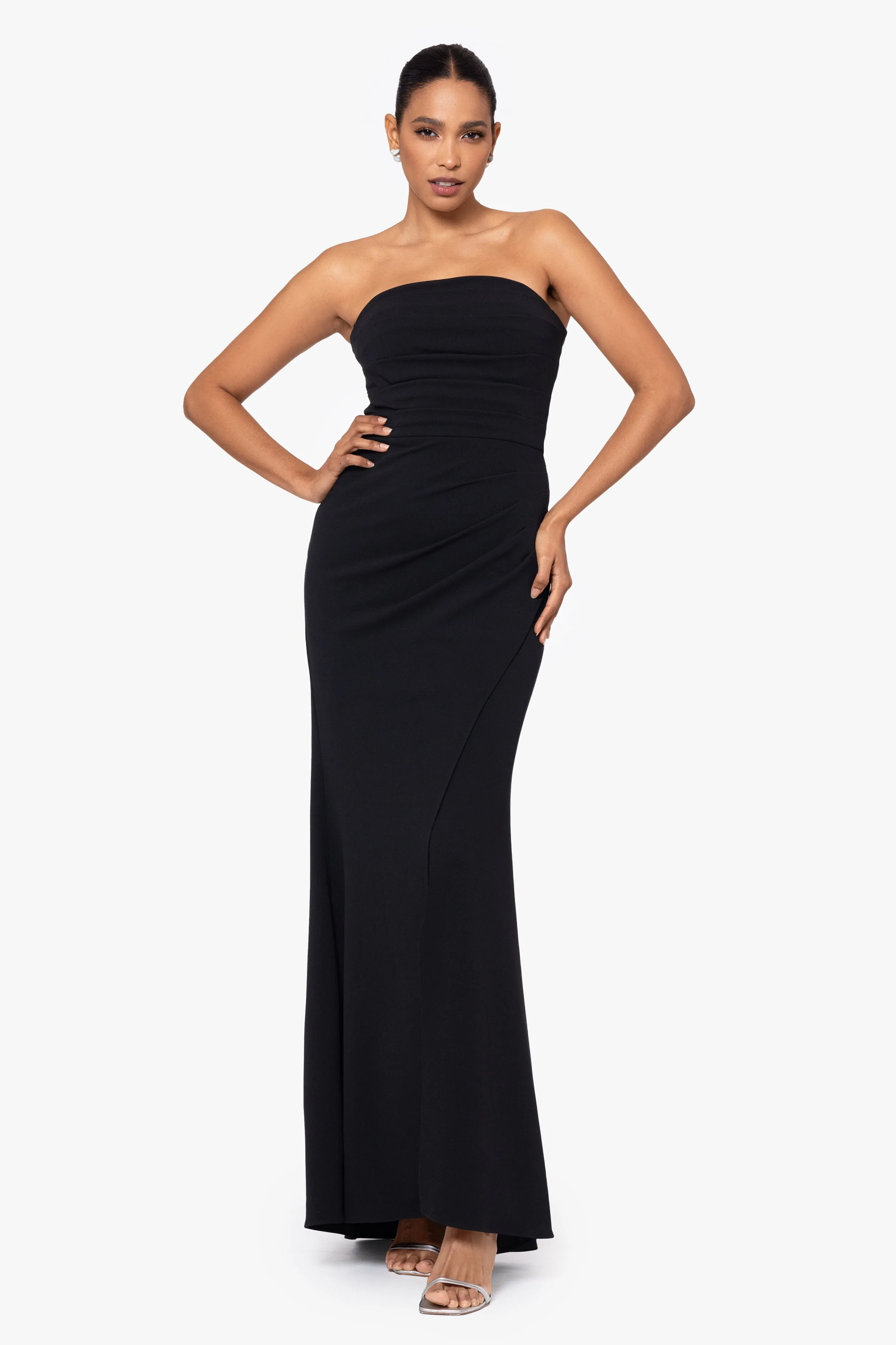 "Davina" Scuba Crepe Bustier Floor Length Dress sold by Xscape product image thumbnail 5