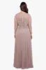 Plus "Mason" Long Sleeve Beaded Chiffon Gown sold by Xscape