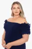 Plus "Ashlyn" Long Off the Shoulder Wire Flower Gown sold by Xscape
