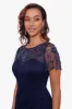 "Dahlia" Long Sheer Matte Jersey Beaded Top Dress sold by Xscape