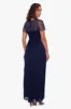 "Dahlia" Long Sheer Matte Jersey Beaded Top Dress sold by Xscape