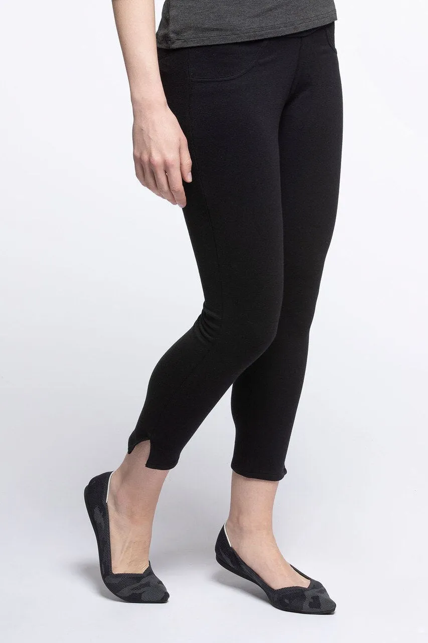 Audrey Cropped Bamboo & Organic Cotton Pencil Pant sold by Yala