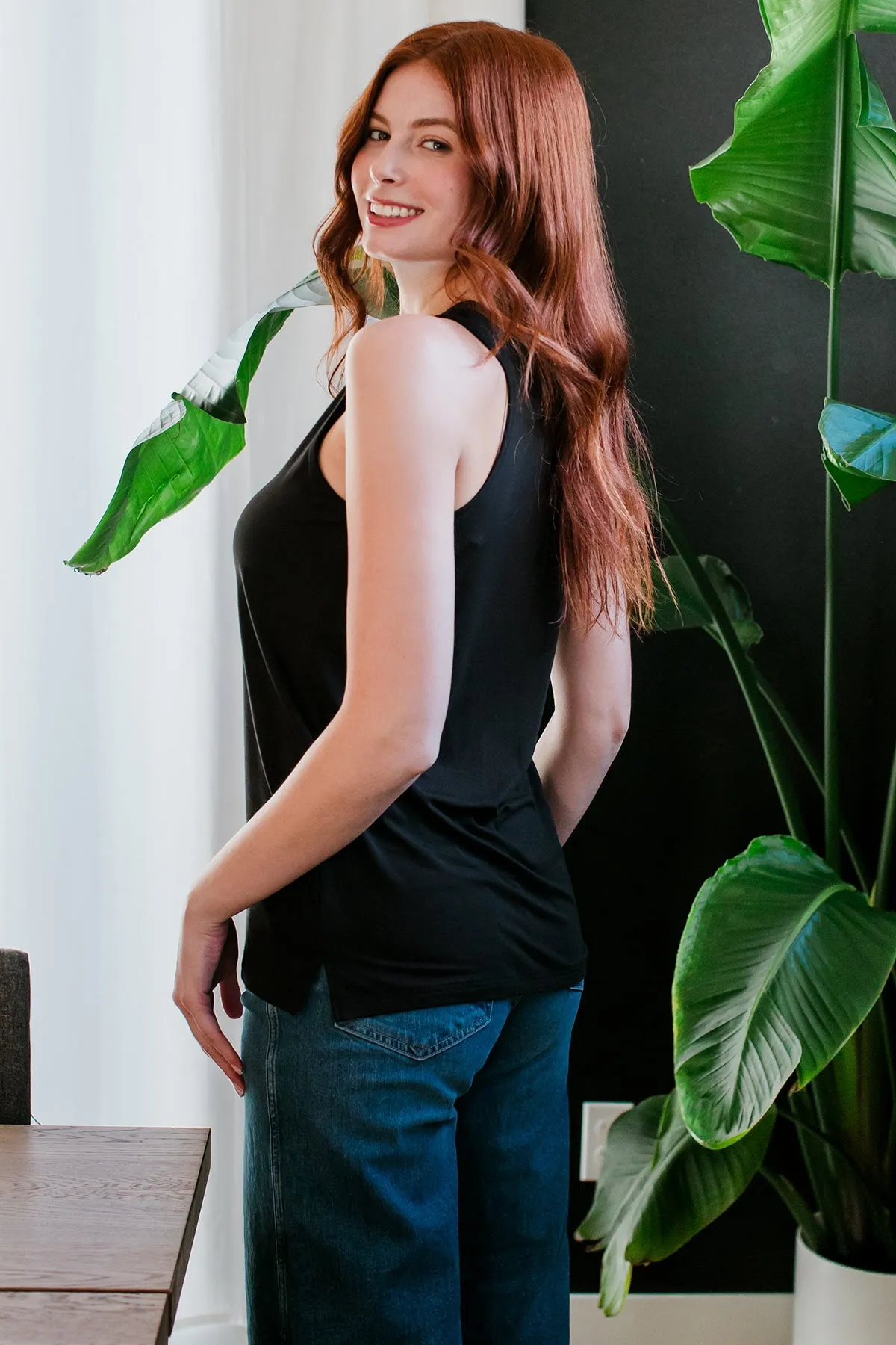 Ginger V-Neck Racerback Bamboo Tank Top sold by Yala product image thumbnail 3