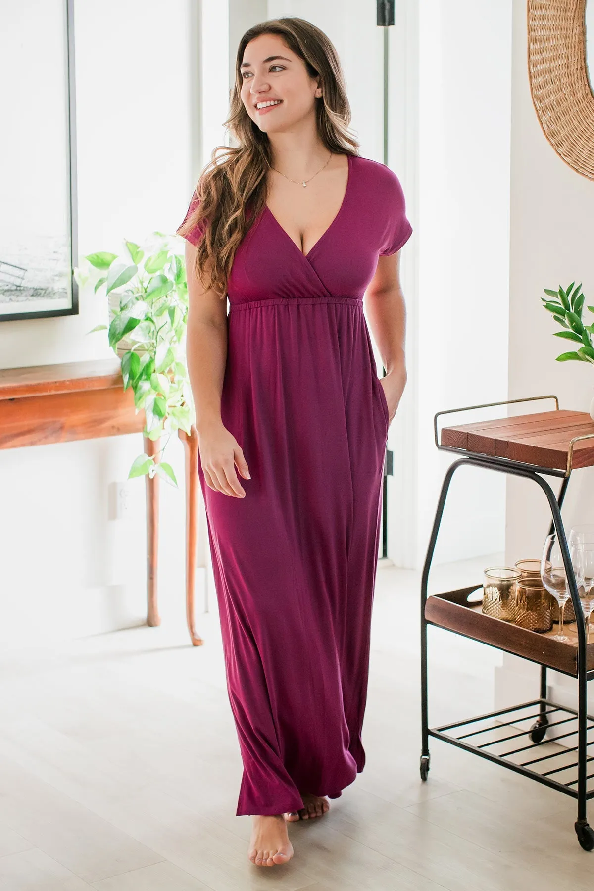 Zoey Crossover Bamboo Maxi Dress sold by Yala product image thumbnail 3