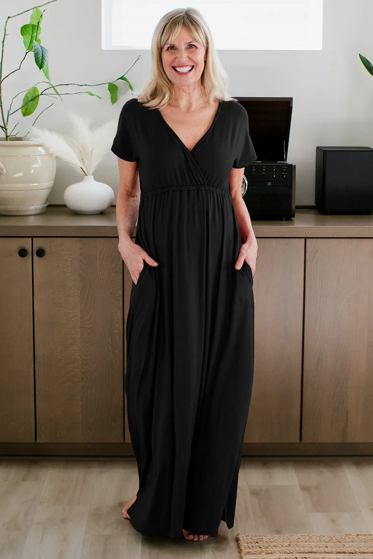 Zoey Crossover Bamboo Maxi Dress sold by Yala product image thumbnail 2