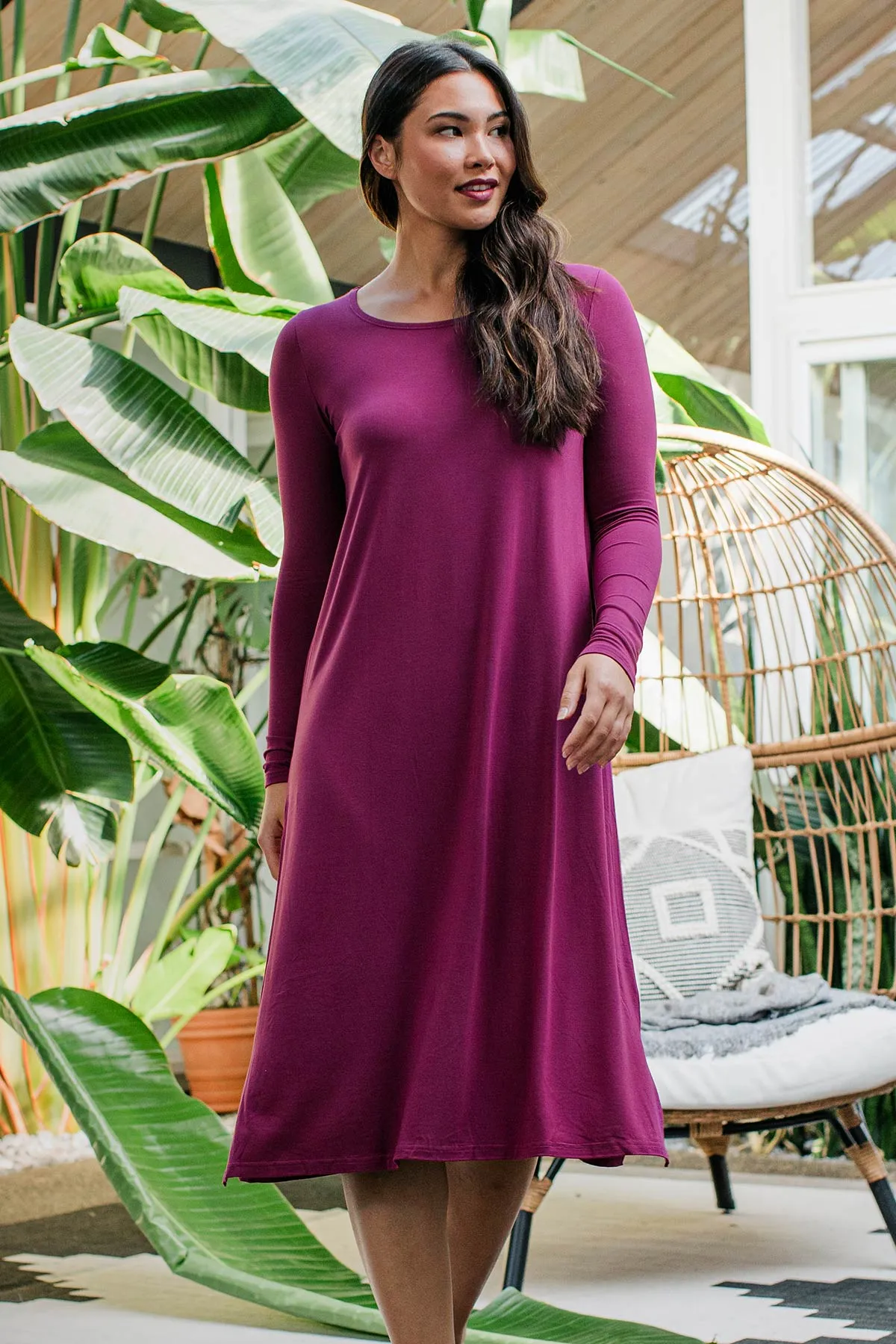 Neesha Scoop Neck Long Sleeve Bamboo Nightgown sold by Yala product image thumbnail 2