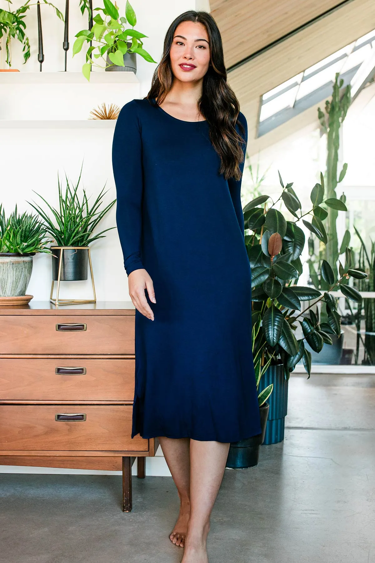 Neesha Scoop Neck Long Sleeve Bamboo Nightgown sold by Yala product image thumbnail 4