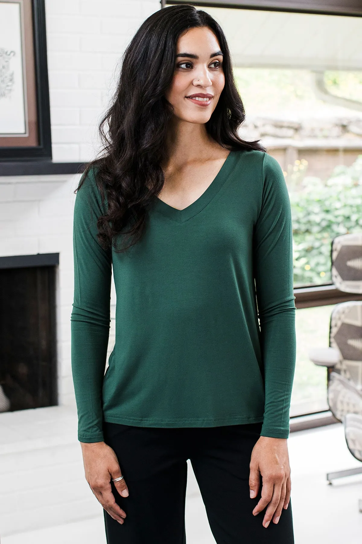 Jill V-Neck Long Sleeved Bamboo Top sold by Yala product image thumbnail 2