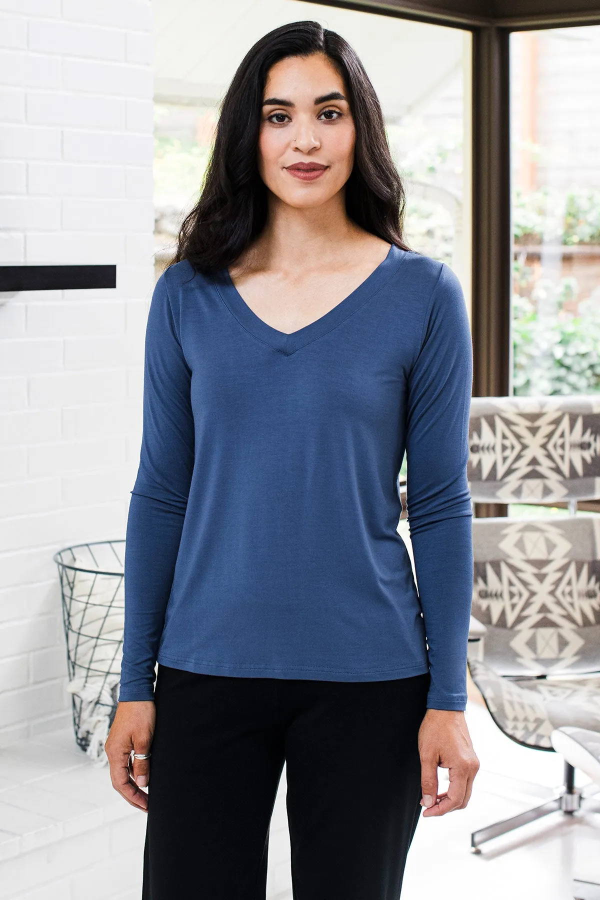 Jill V-Neck Long Sleeved Bamboo Top sold by Yala product image thumbnail 3