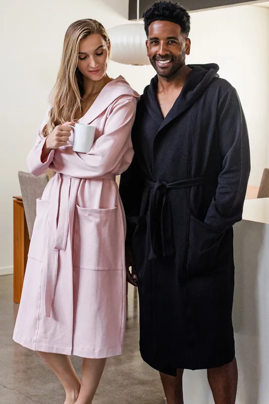 Elliot Bamboo & Organic Cotton Sweatshirt Hooded Robe made by Yala