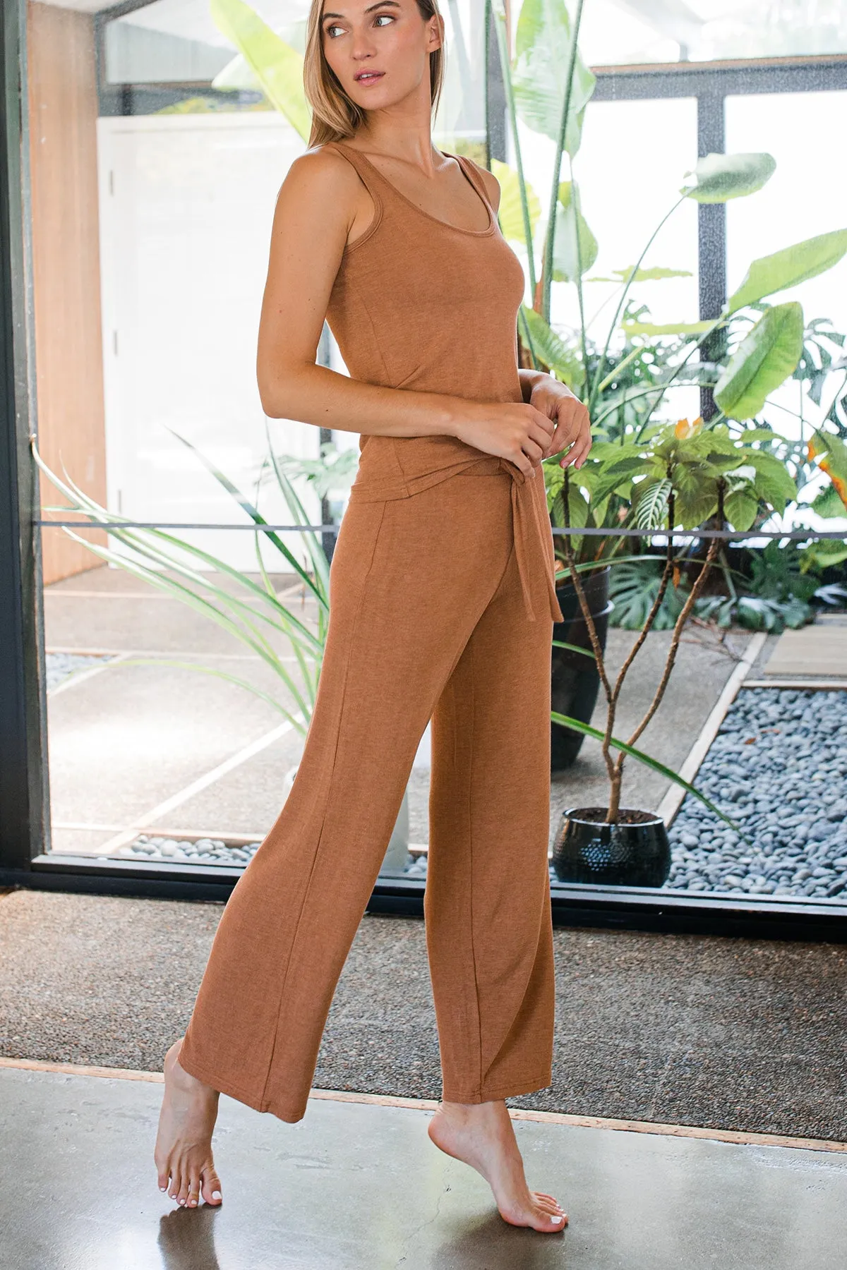 Peyton Bamboo Sweater Drawstring Lounge Pant sold by Yala