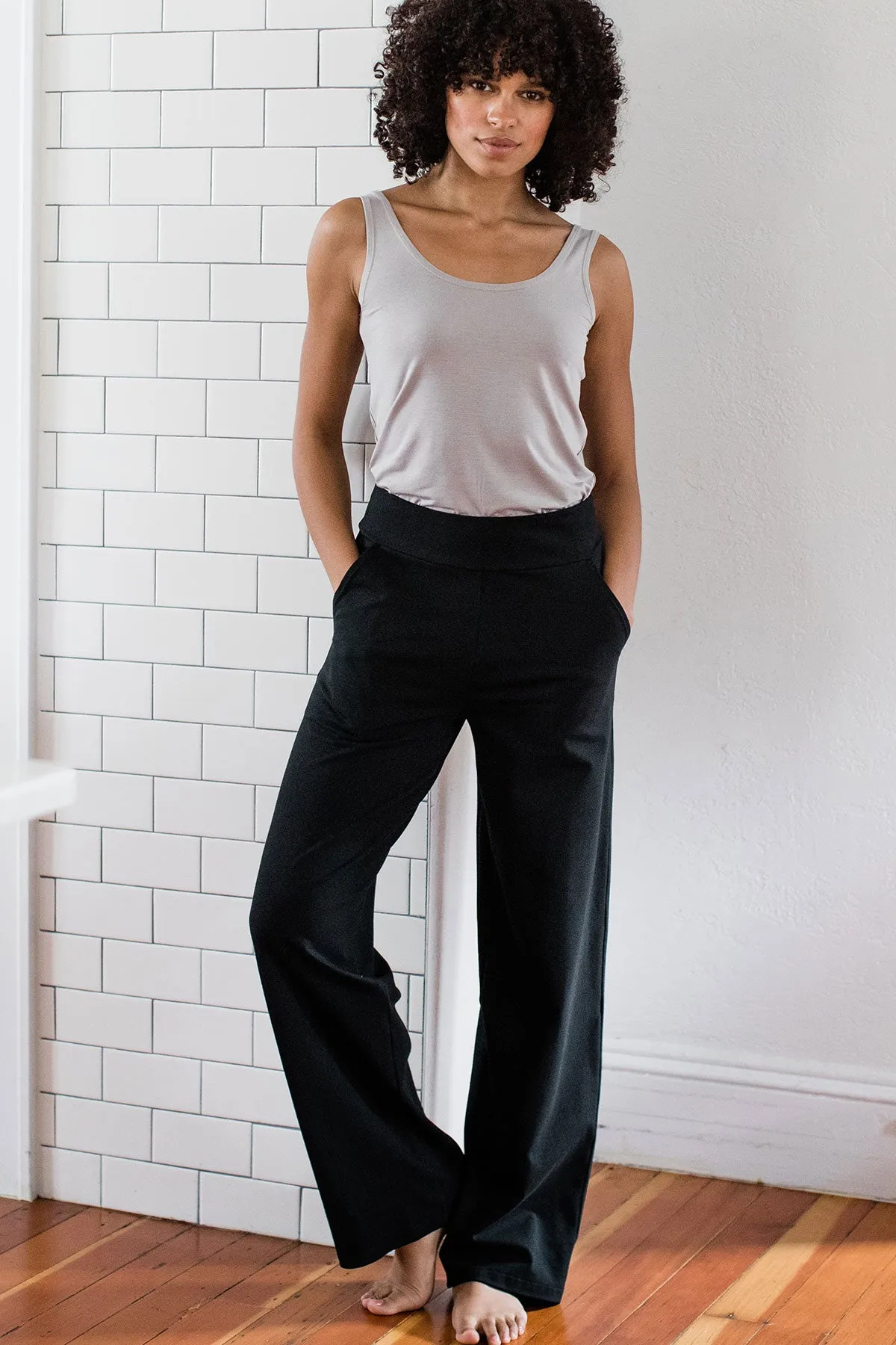 Lexi Ultra-Stretch Bamboo & Organic Cotton Classic Wide Leg Pant sold by Yala product image thumbnail 2