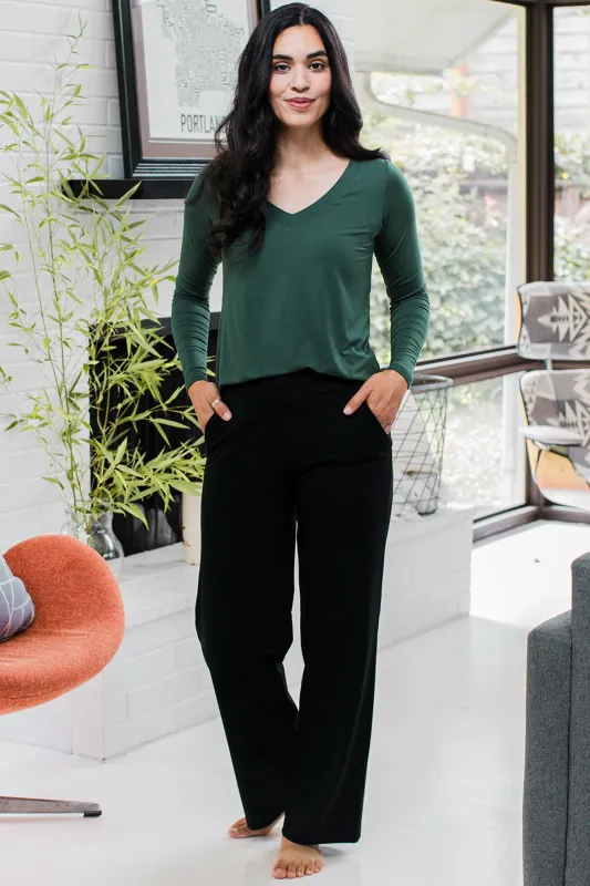 Lexi Ultra-Stretch Bamboo & Organic Cotton Classic Wide Leg Pant made by Yala
