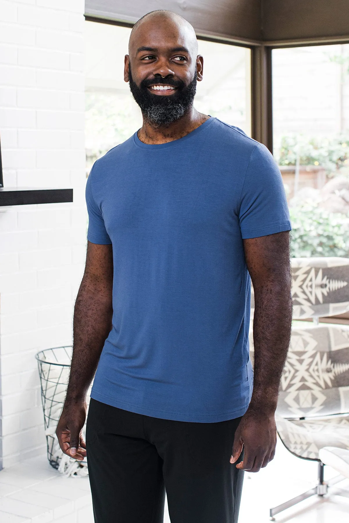 Men's Nathan Short Sleeve Bamboo Crew Tee Shirt sold by Yala product image thumbnail 2