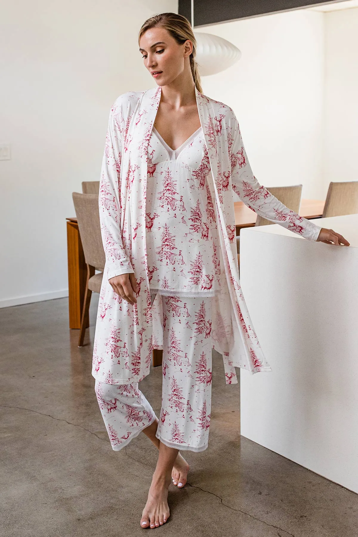 Serenity Long Sleeve Short Belted Bamboo Robe sold by Yala