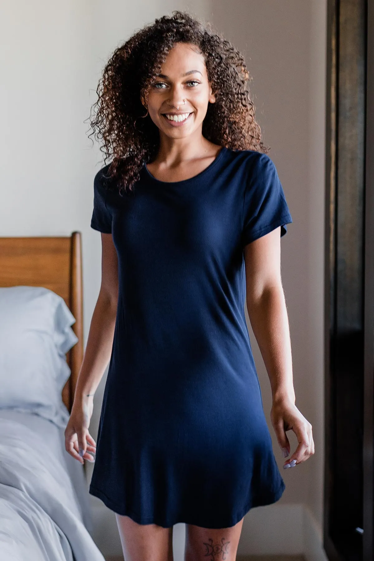 Betsy Short Sleeve Fitted Bamboo Nightshirt sold by Yala product image thumbnail 2