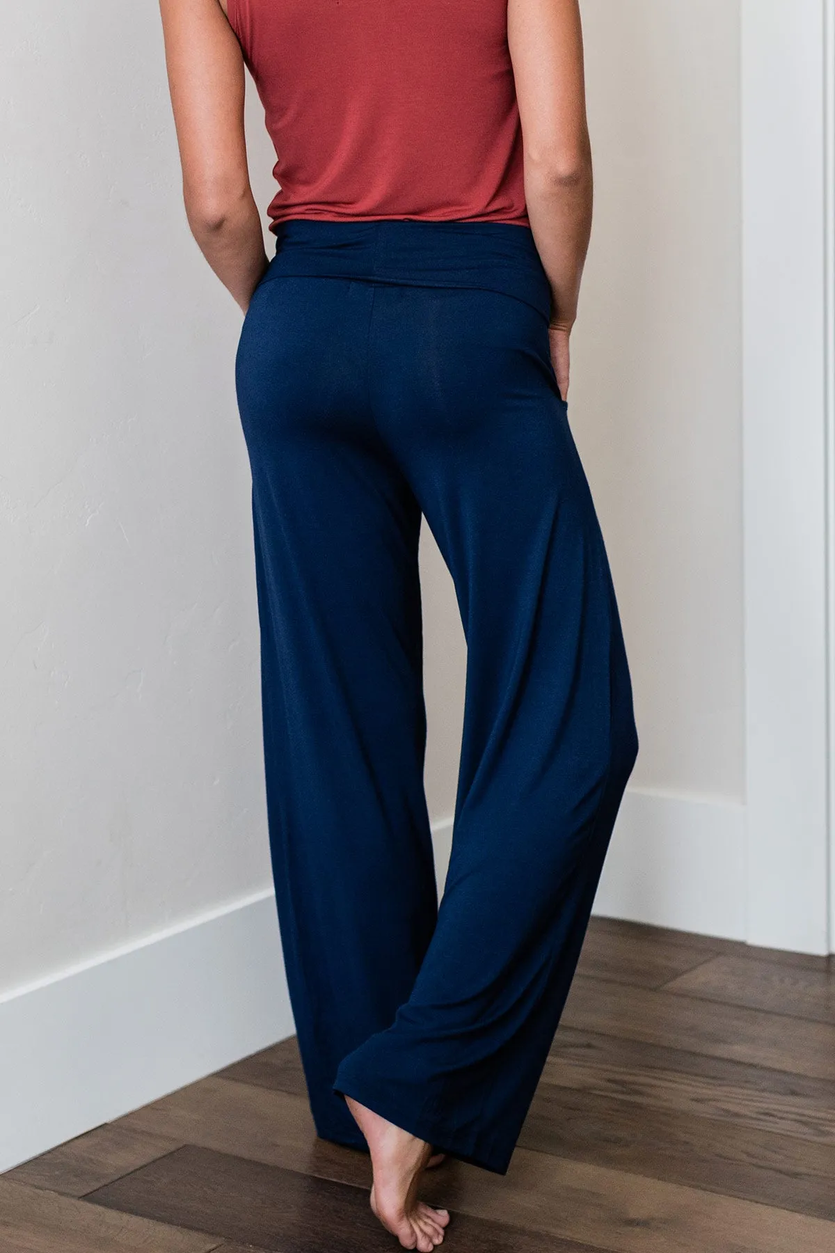 Kayla Wide Leg Foldover Waist Bamboo Pant sold by Yala product image thumbnail 5