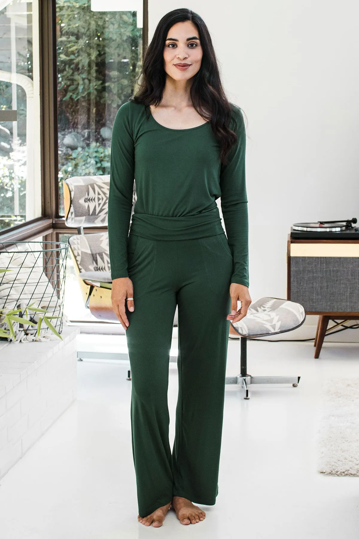 Kayla Wide Leg Foldover Waist Bamboo Pant sold by Yala product image thumbnail 2
