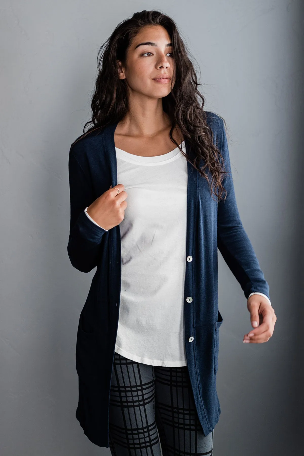 Leslie Long Sleeve Oversize Bamboo Cardigan sold by Yala product image thumbnail 3