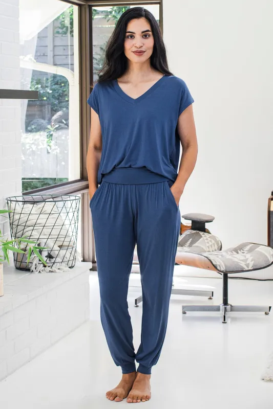 Geena Lightweight Bamboo Jogger Lounge Pant sold by Yala