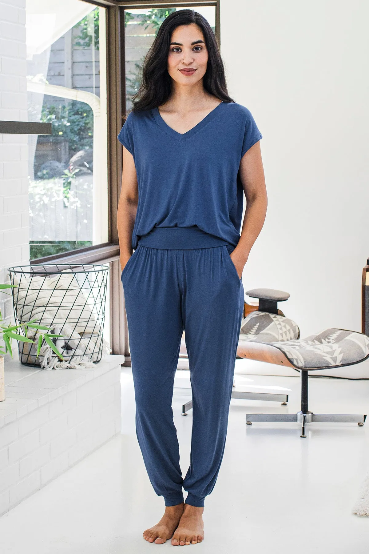 Geena Lightweight Bamboo Jogger Lounge Pant sold by Yala