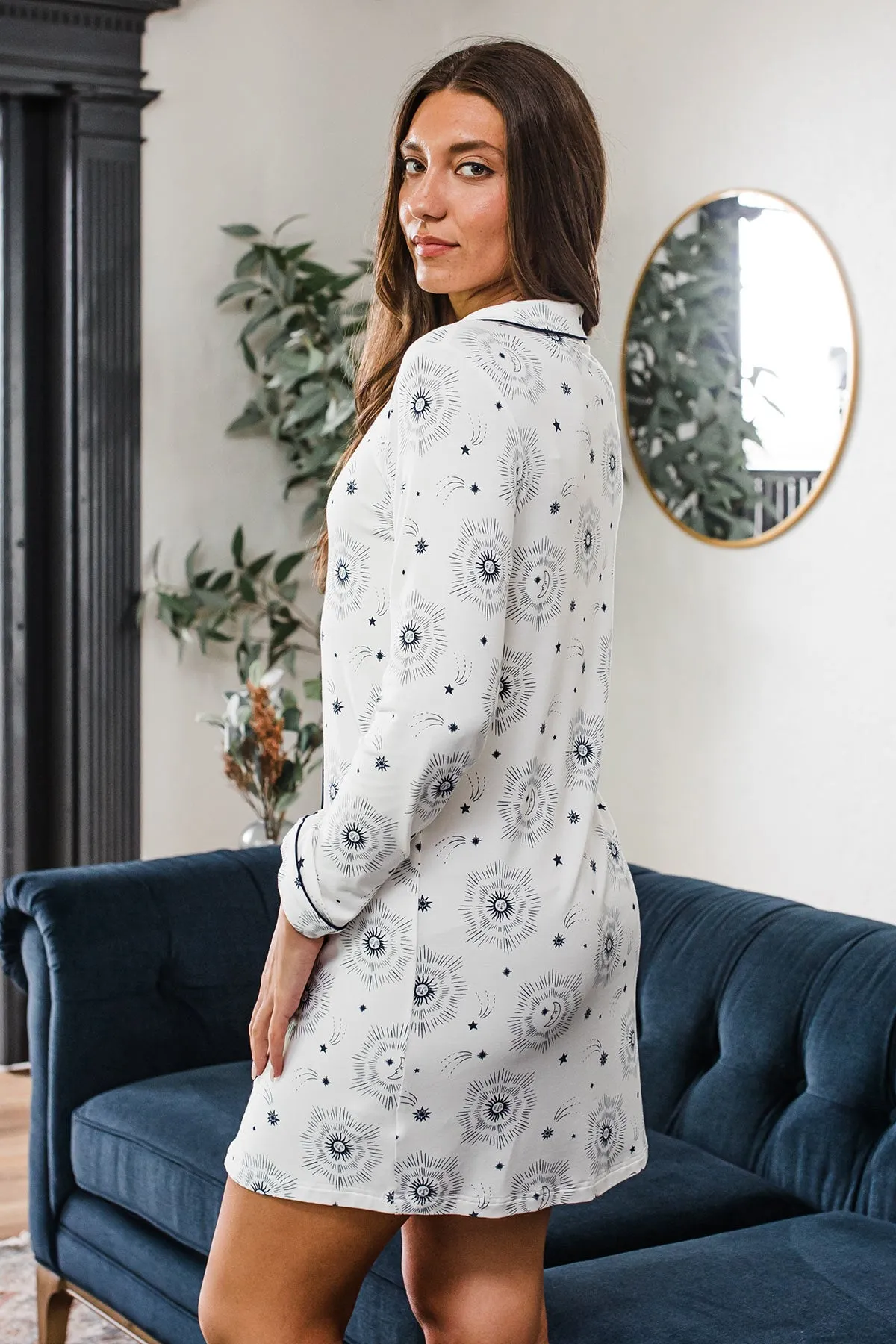 Amber Classic Button Front Bamboo Nightshirt sold by Yala product image thumbnail 5