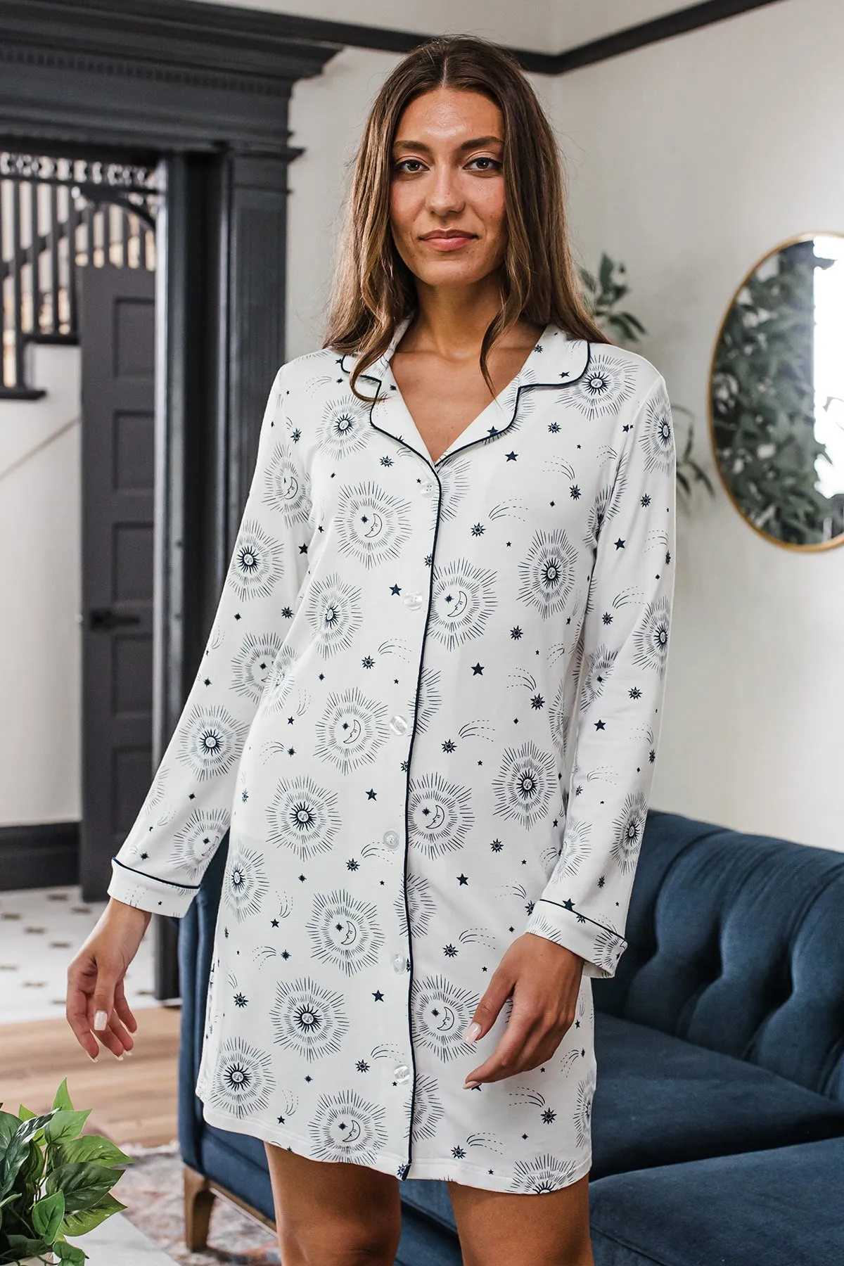 Amber Classic Button Front Bamboo Nightshirt sold by Yala product image thumbnail 4