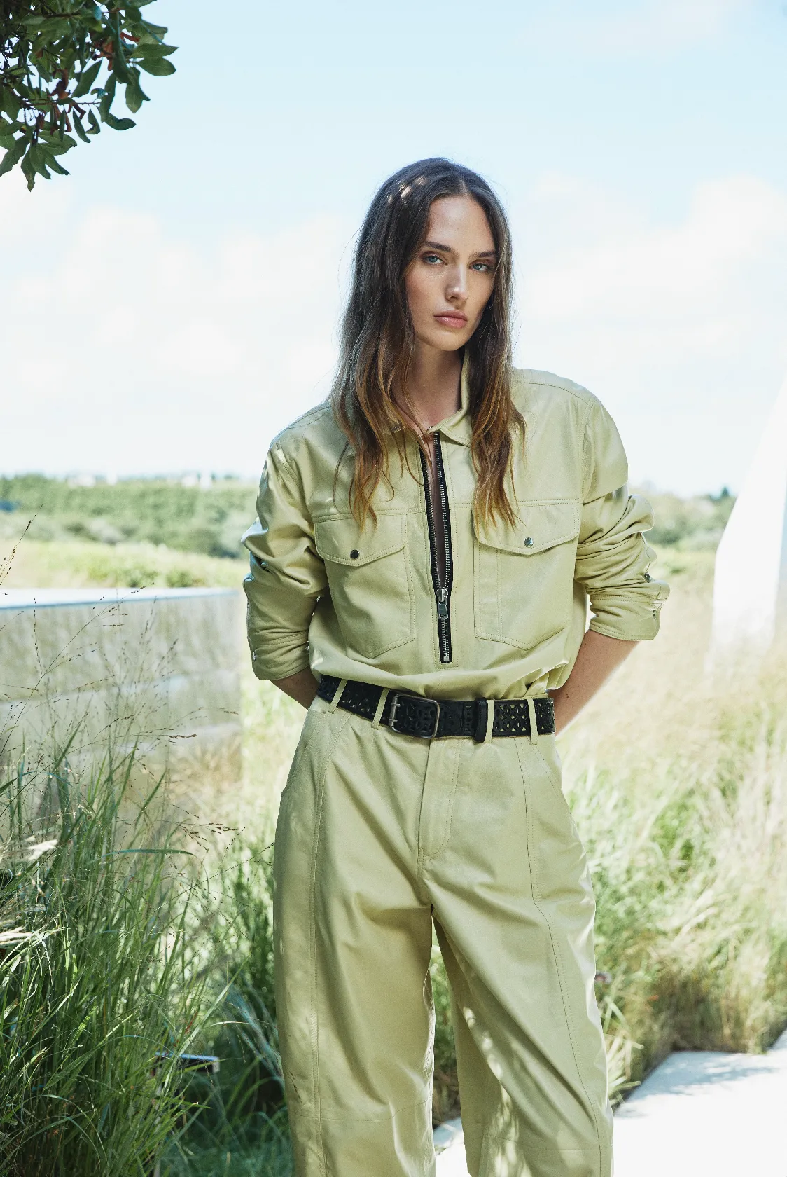 ROWAN LEATHER TOP YELLOW sold by Cut25 by Yigal Azrouel product image thumbnail 4