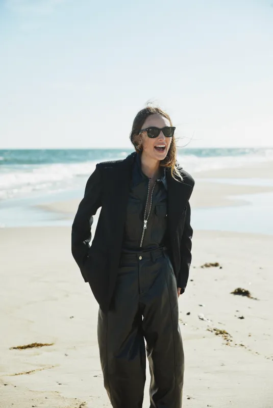 ROWAN LEATHER PANTS BLACK made by Yigal Azrouel