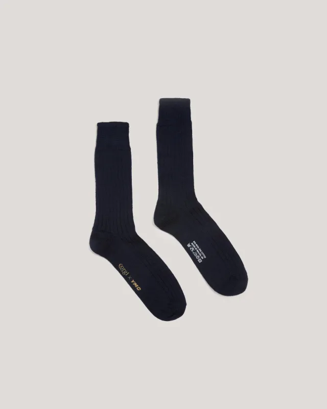 Plain Wool Rib Sock sold by YMC