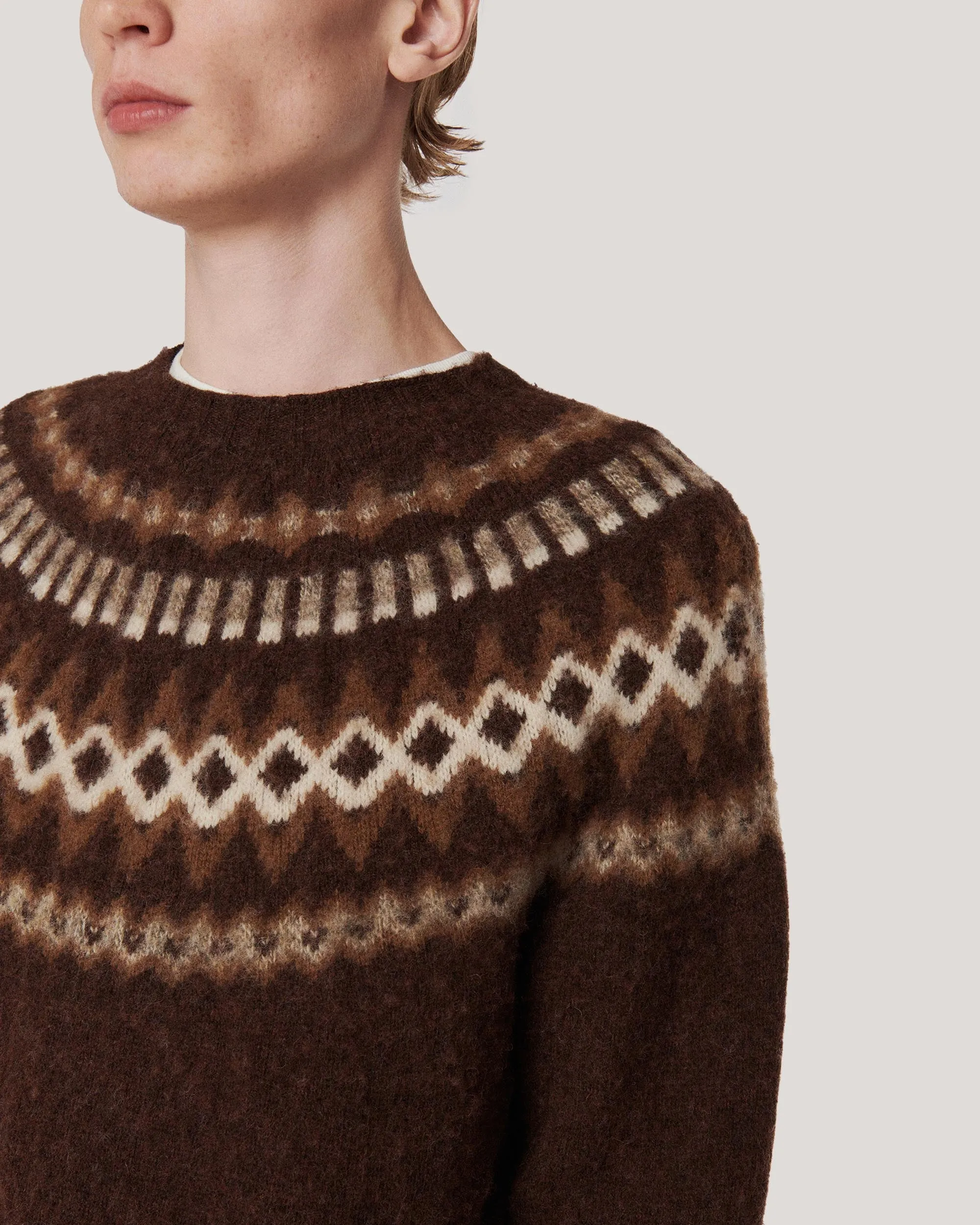 Suedehead Fairisle Jumper sold by YMC product image thumbnail 5