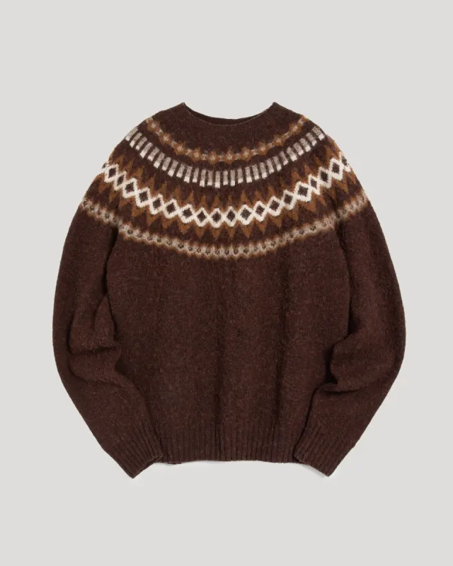 Suedehead Fairisle Jumper sold by YMC