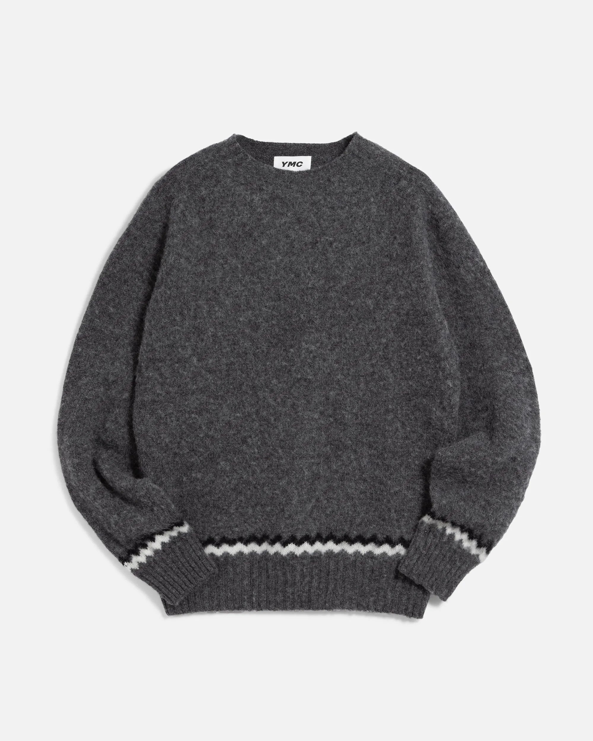 Suedehead Zig Zag Jumper sold by YMC
