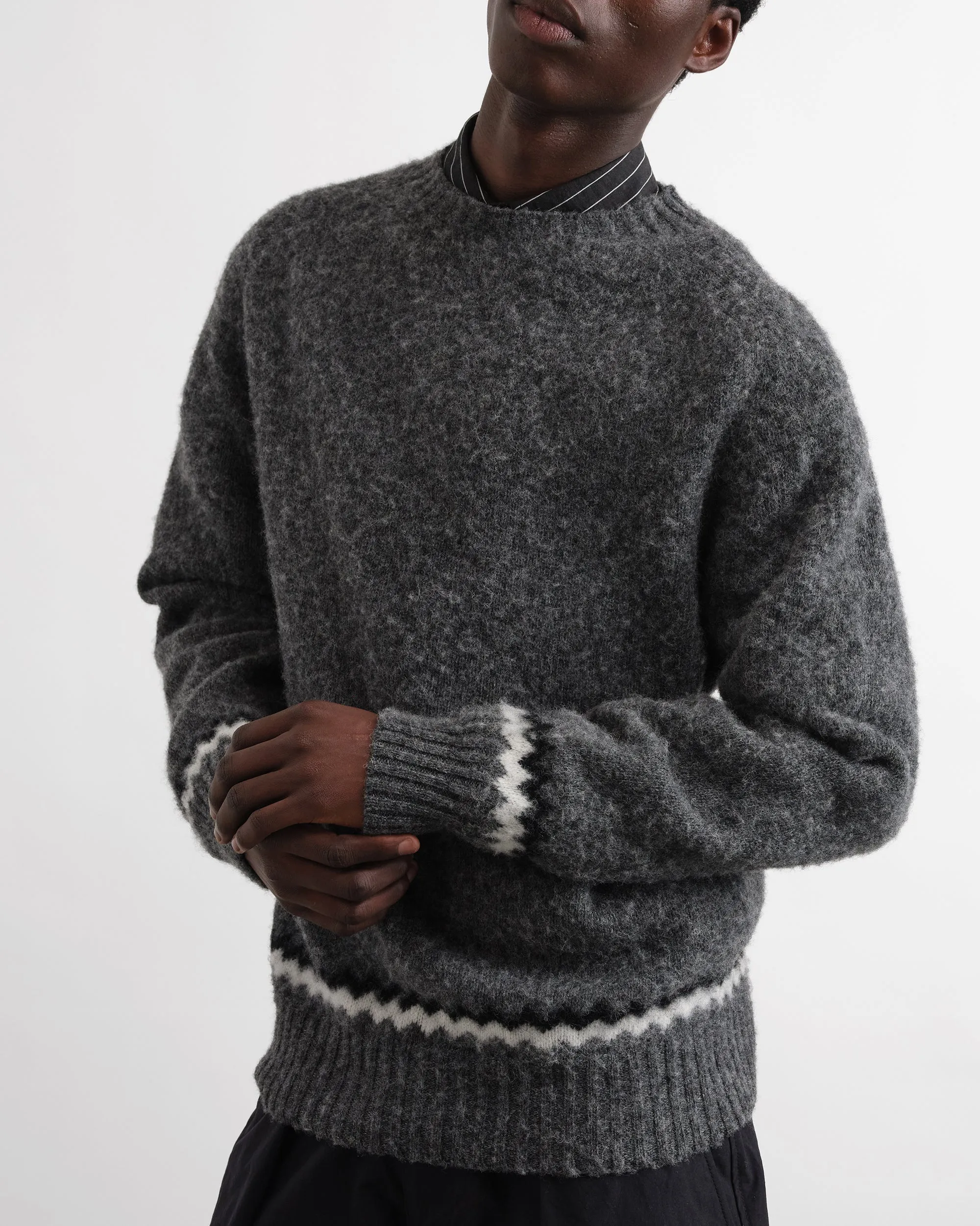 Suedehead Zig Zag Jumper sold by YMC product image thumbnail 5