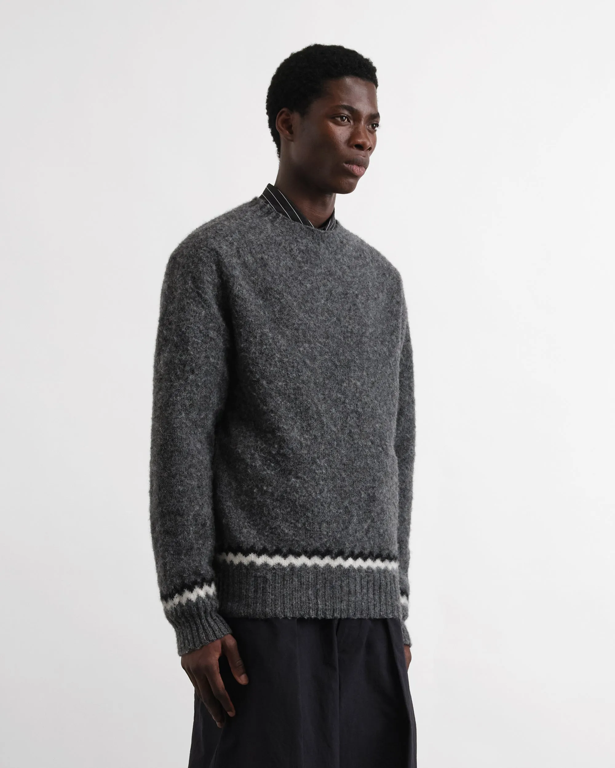 Suedehead Zig Zag Jumper sold by YMC product image thumbnail 3