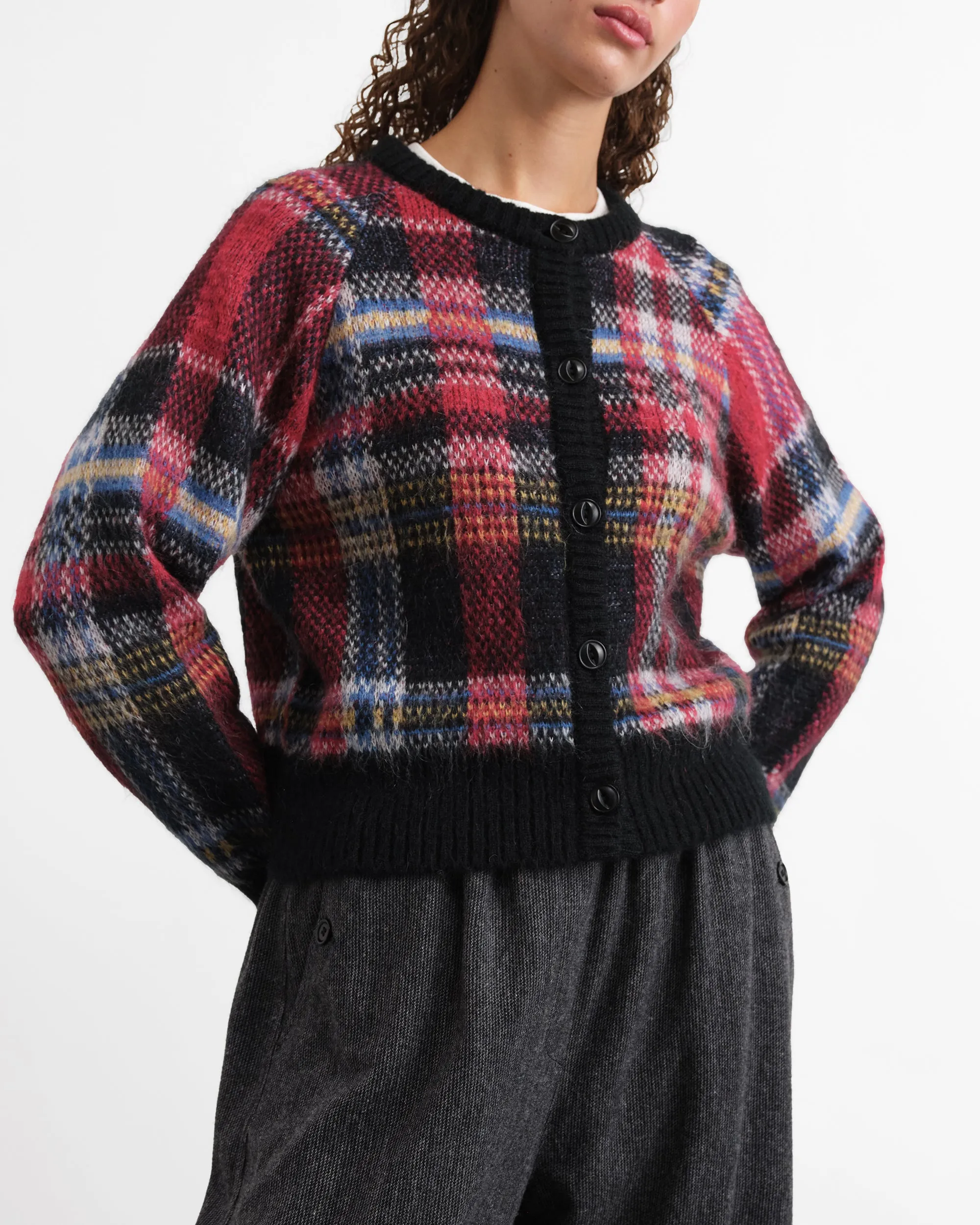Foxtail Tartan Cardigan sold by YMC product image thumbnail 5