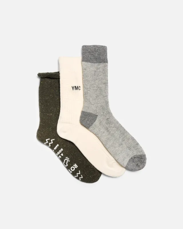 Rototo 3 Pack Socks made by YMC