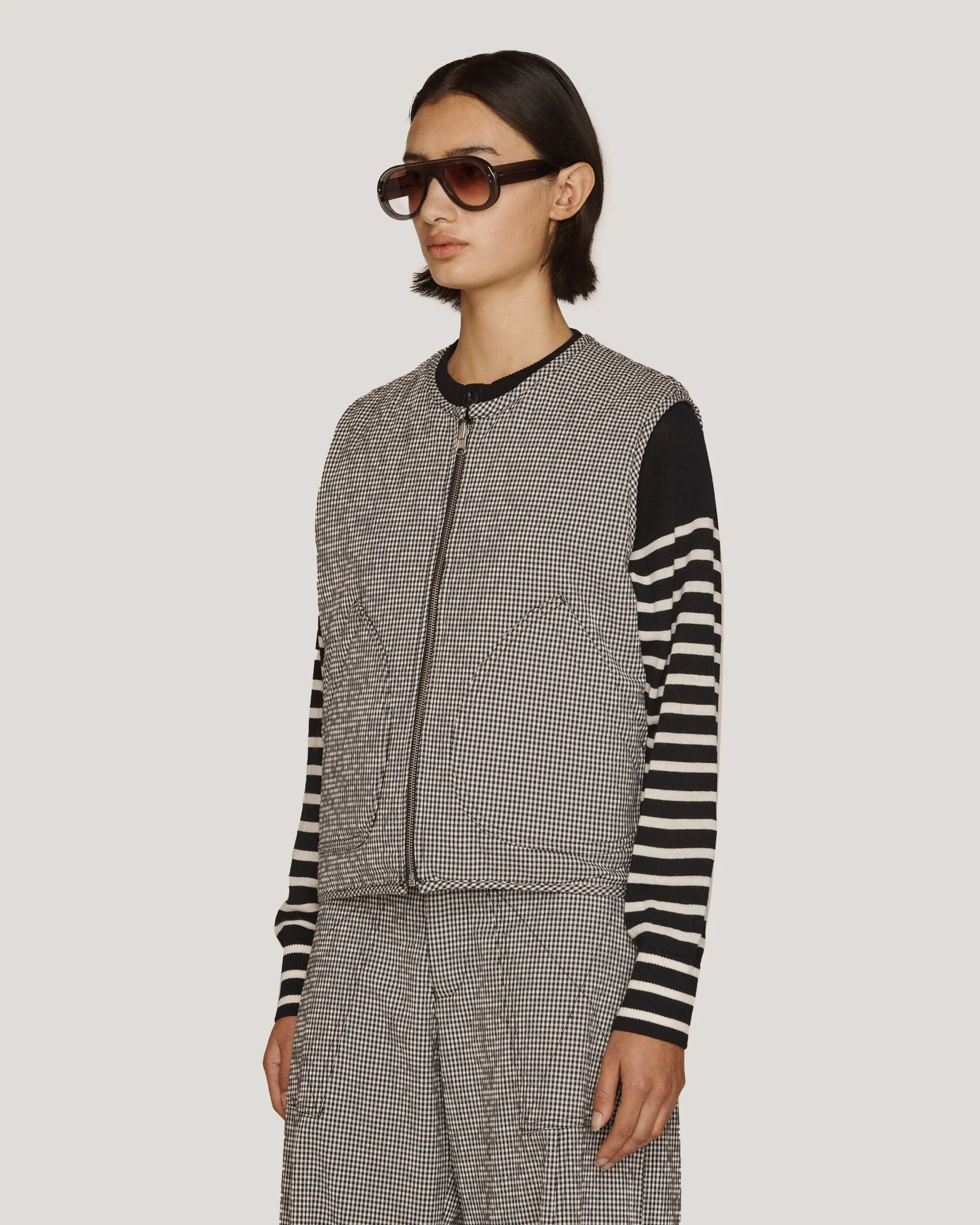 Jackie Reversible Gilet sold by YMC product image thumbnail 4