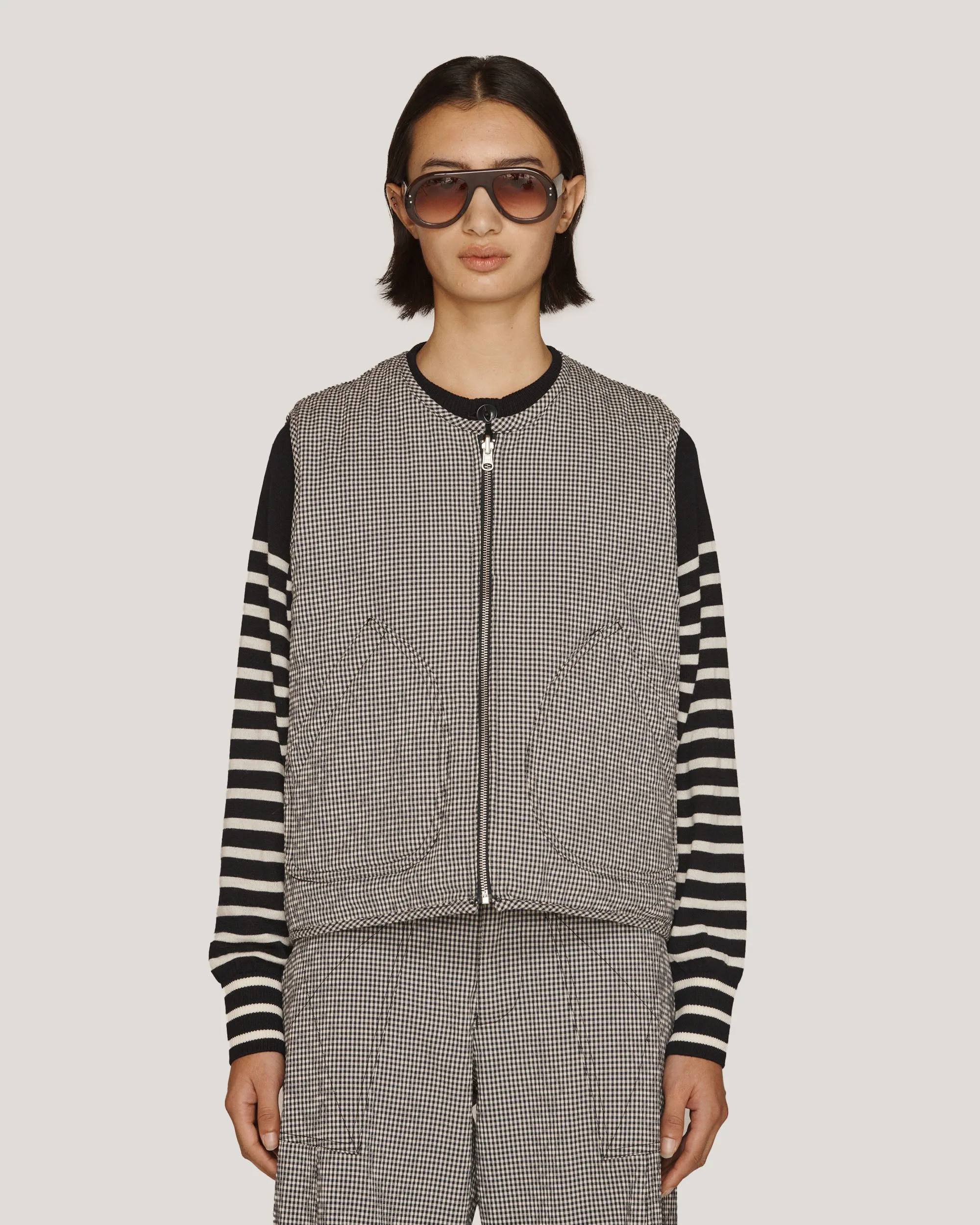 Jackie Reversible Gilet sold by YMC product image thumbnail 3