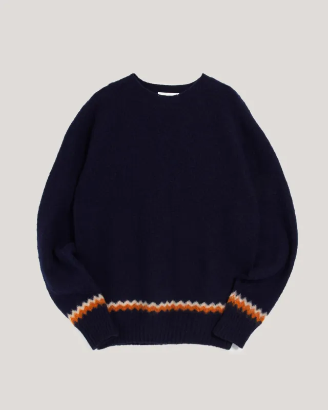 Suedehead Zig Zag Jumper sold by YMC