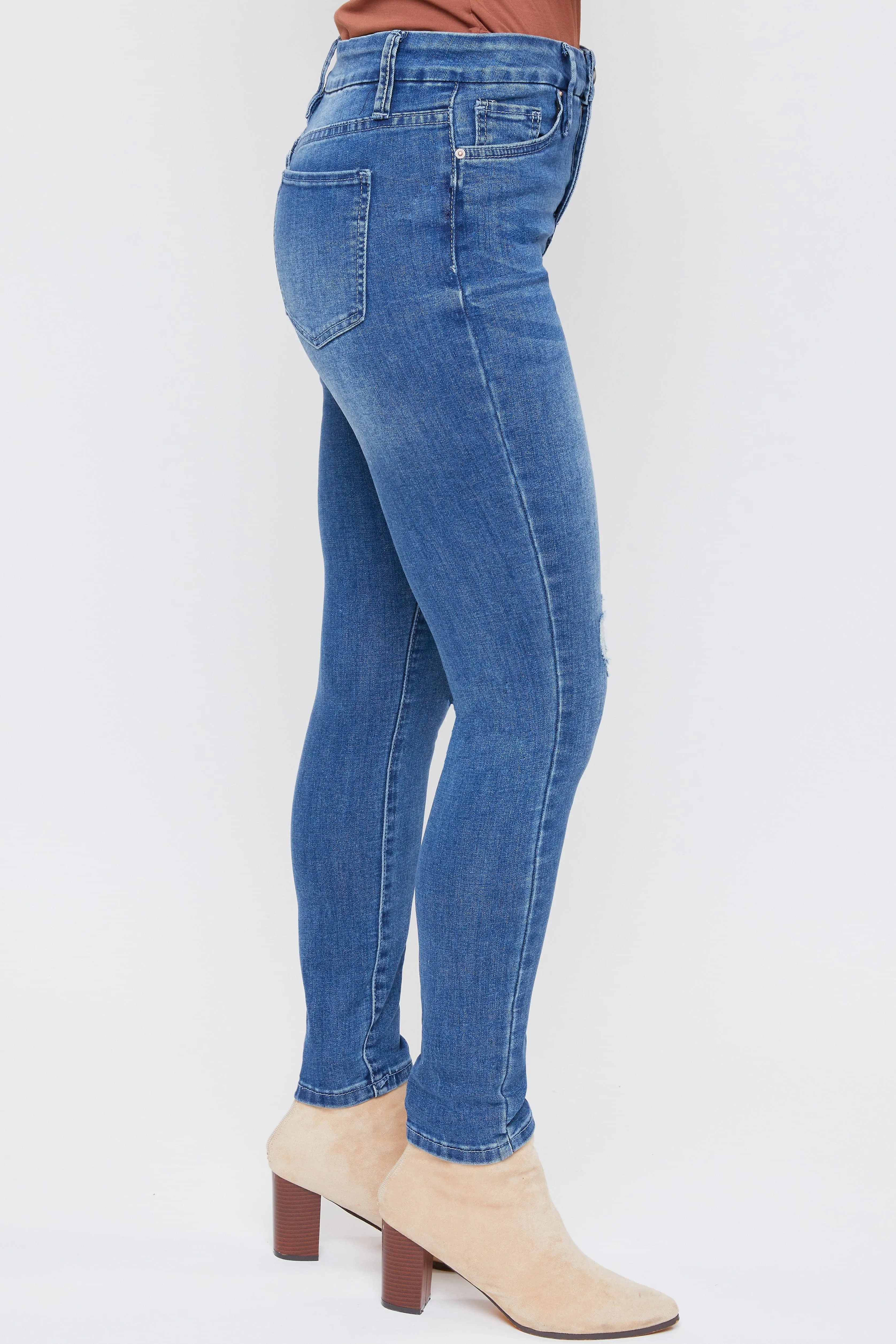 Women's Curvy Ultra High Rise Skinny Jeans sold by YMI product image thumbnail 4