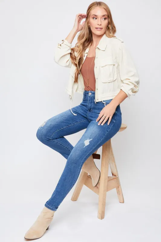 Women's Curvy Ultra High Rise Skinny Jeans sold by YMI