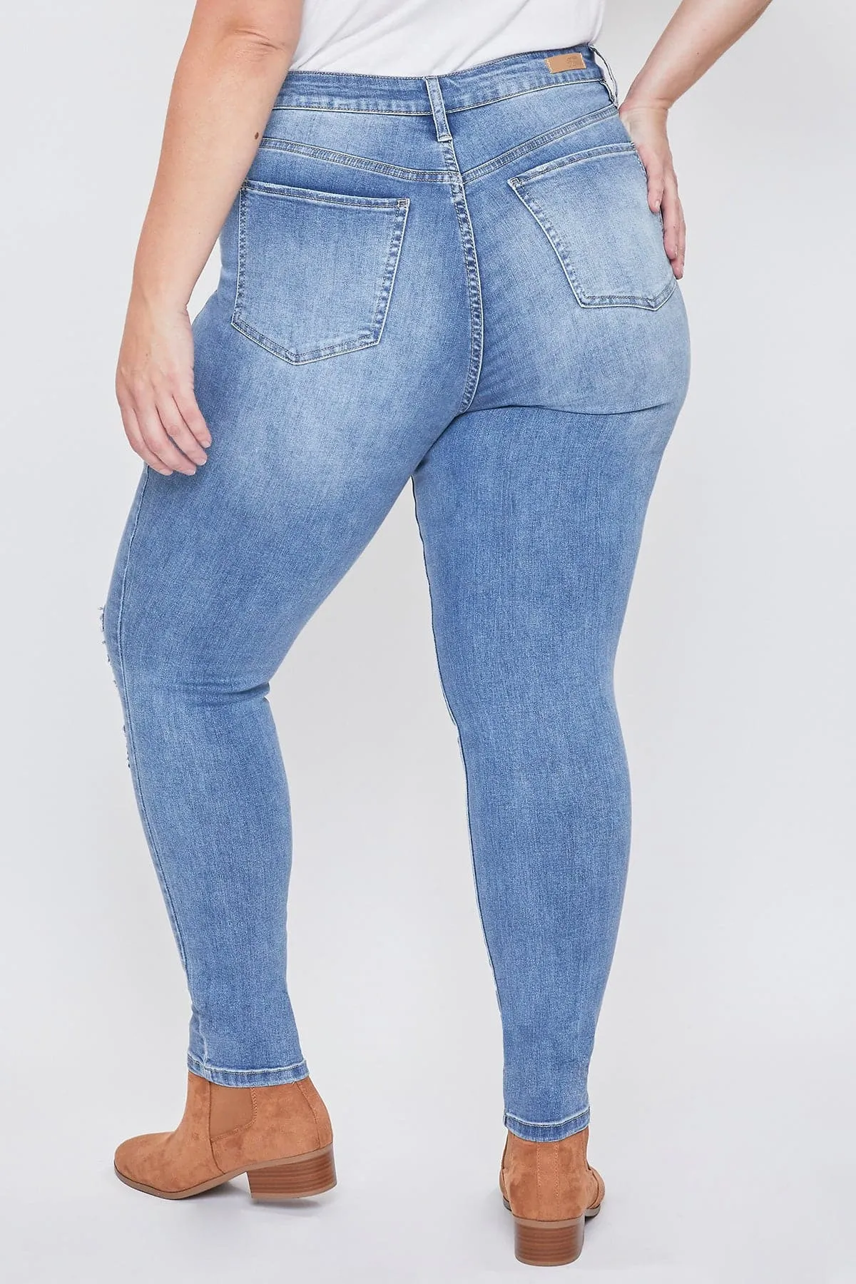 Women's Plus Size Essential High Rise Skinny Jeans sold by YMI product image thumbnail 4