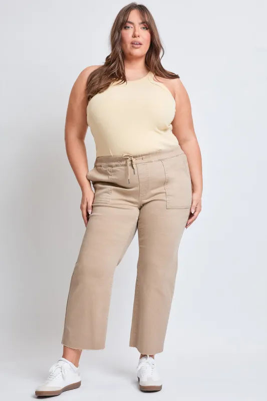 Women's Plus High Rise Straight Jogger Pant sold by YMI