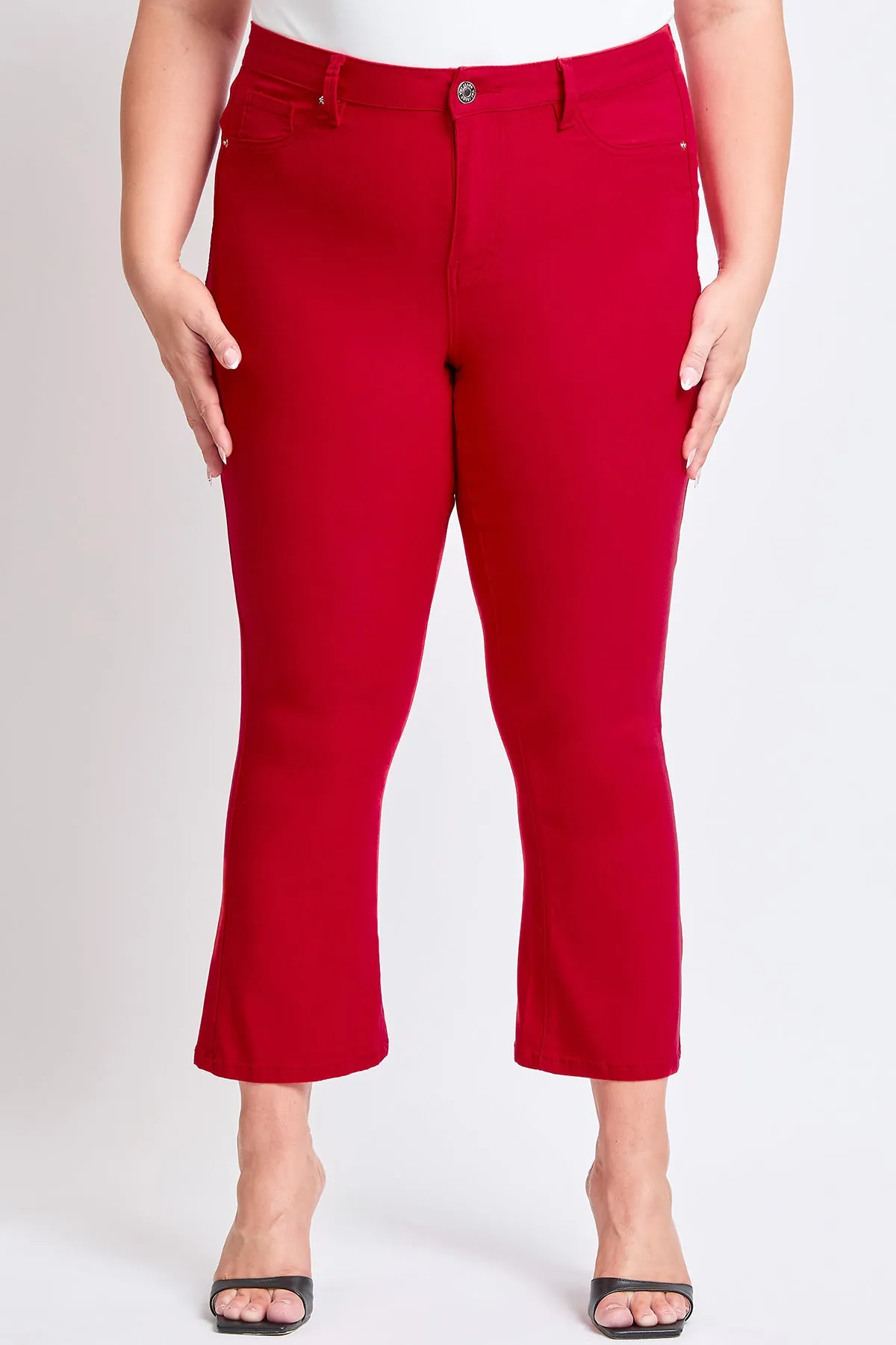 Women's Plus Hyperstretch Cropped Kick Flare Pants sold by YMI product image thumbnail 2