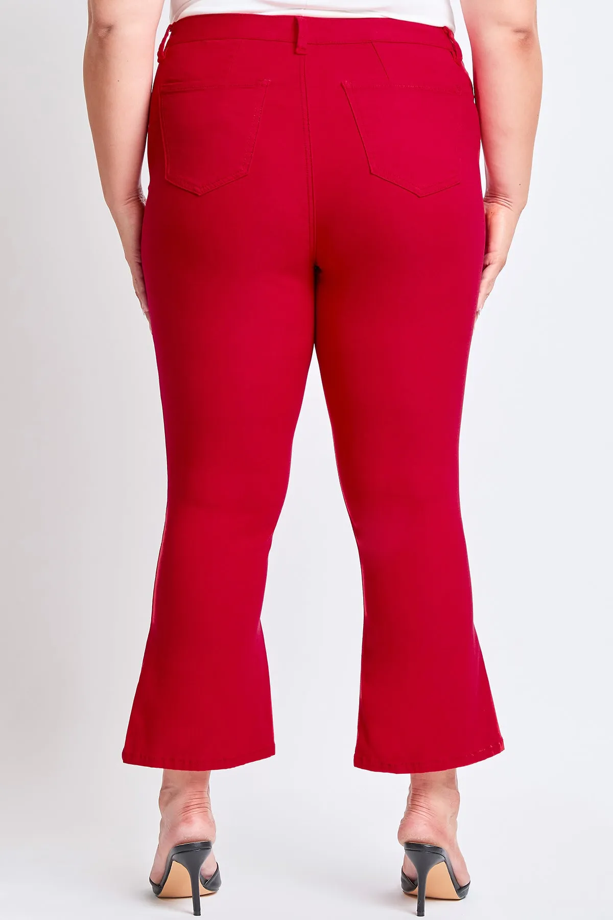Women's Plus Hyperstretch Cropped Kick Flare Pants sold by YMI product image thumbnail 4