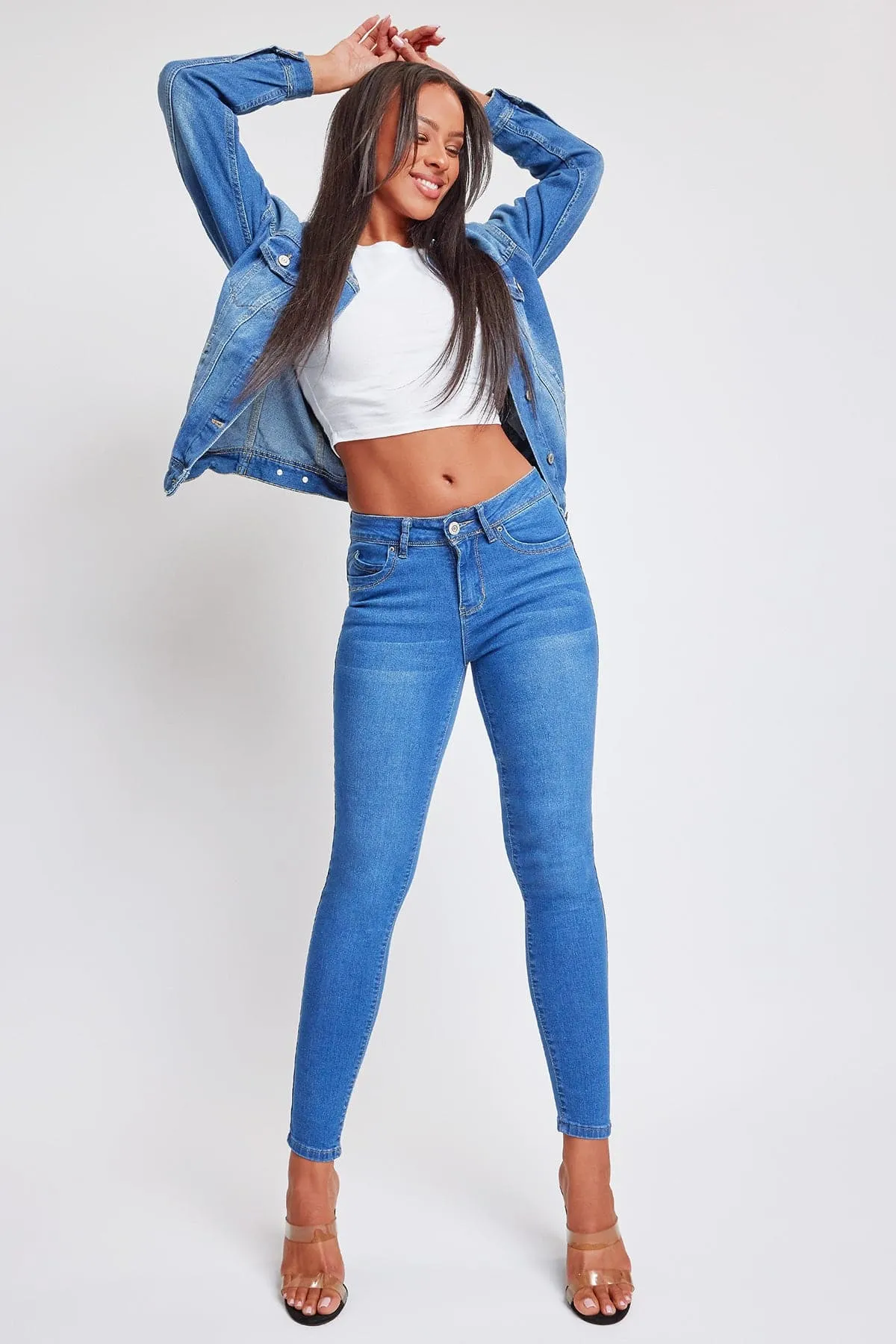 Women's Sustainable WannaBettaButt Skinny Jeans sold by YMI product image thumbnail 5