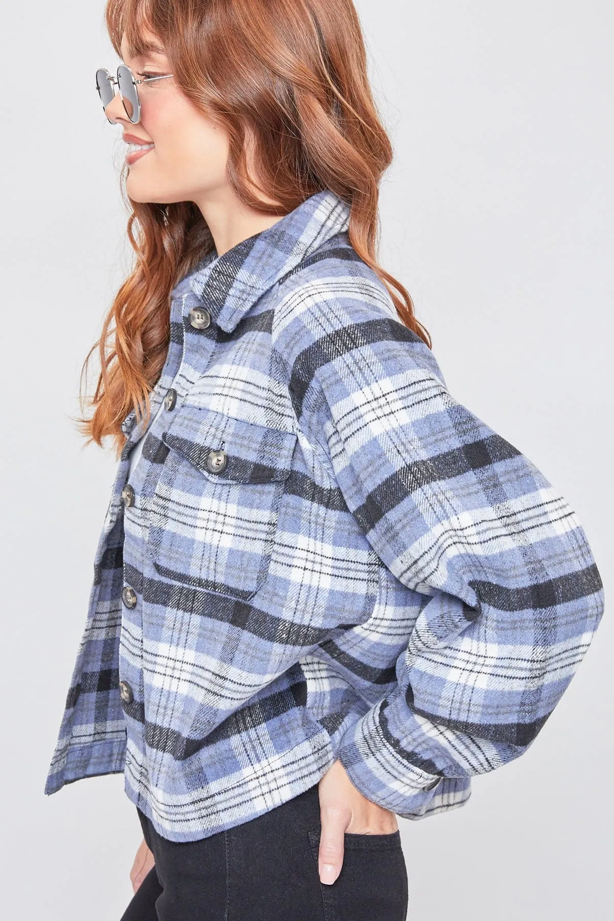 Women's Cropped Boxy Fit Shacket sold by YMI product image thumbnail 2